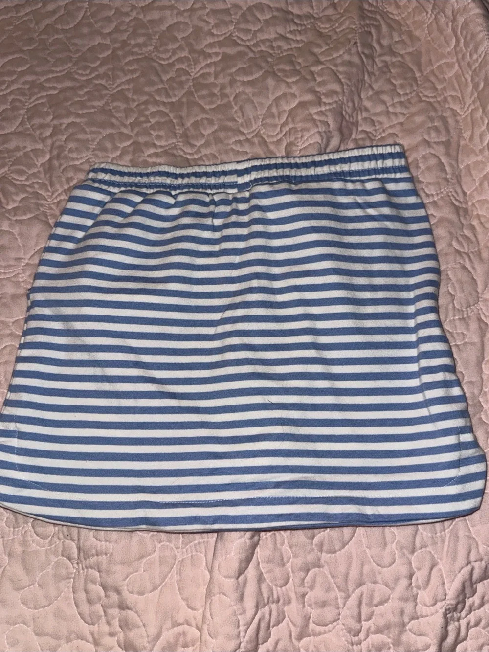Cynthia Rowley Blue & White Striped skort with Bow Detail